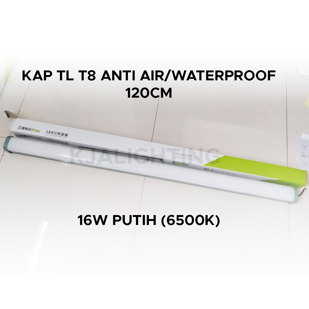 KAP LAMPU TL T8 MARINE 18W 18 WATT LED PUTIH WATERPROOF &amp; WEATHERPROOF