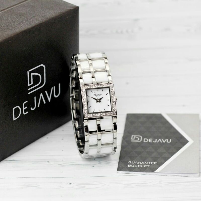 Jam tangan Dejavu 5021 Tali Rantai silver original wanita