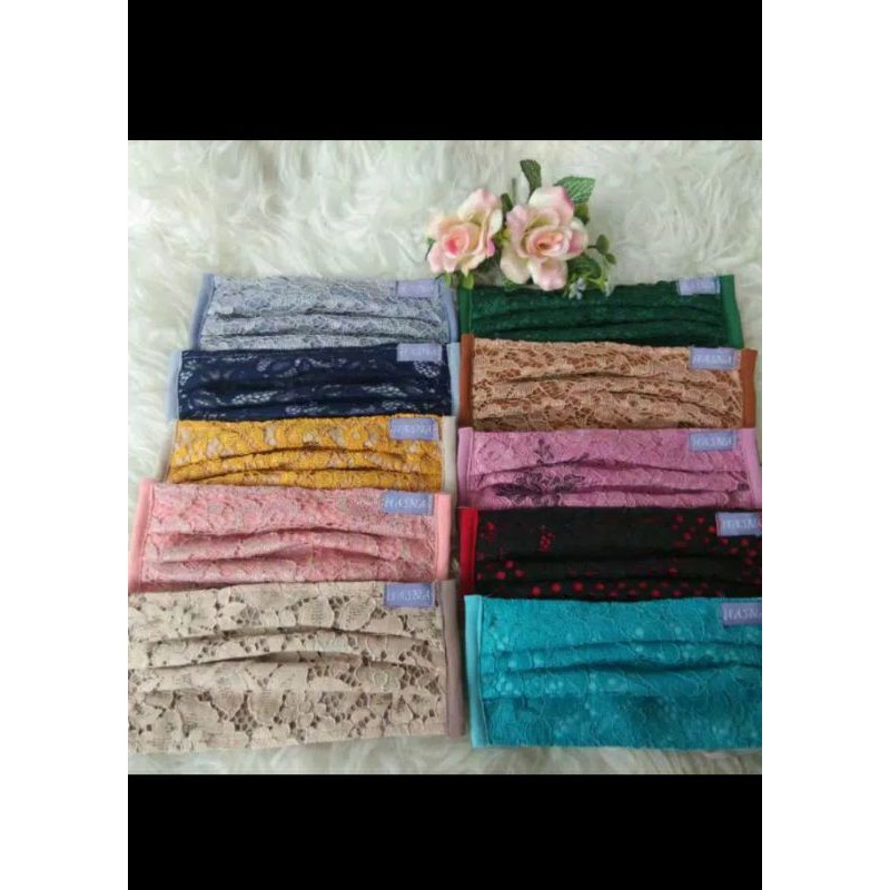 MASKER BROKAT 3PLY//MASKER CANTIK/MASKER HASNA//MASKER FASHION//MASKER HIJAB/MASKER BROKAT TERBARU