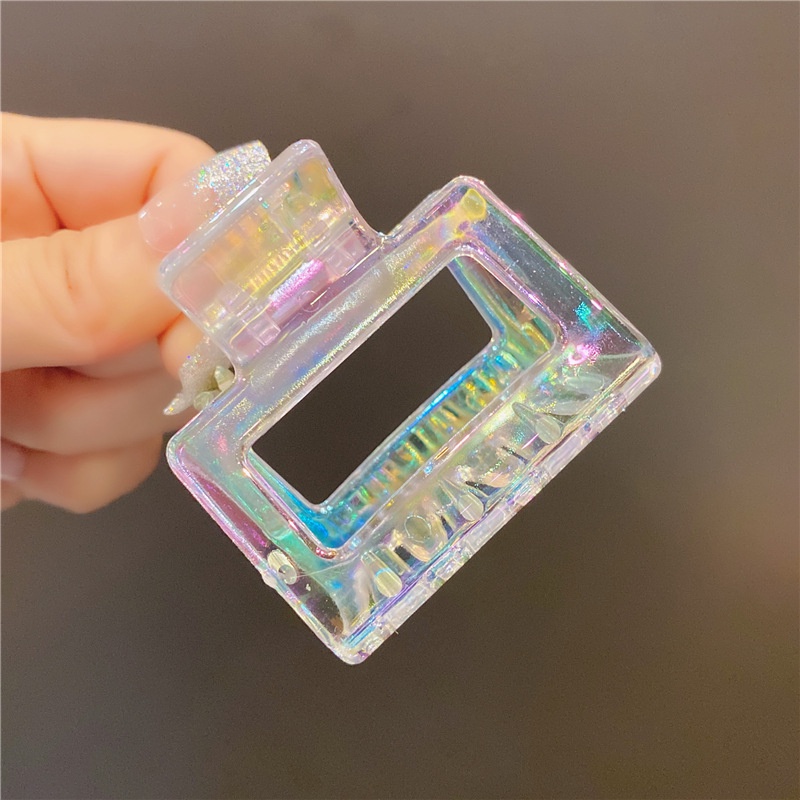 Ins Hair Clips Transparent Hairpin Acrylic Color Hair Catch Shark Clip Catch Hairpin Headwear