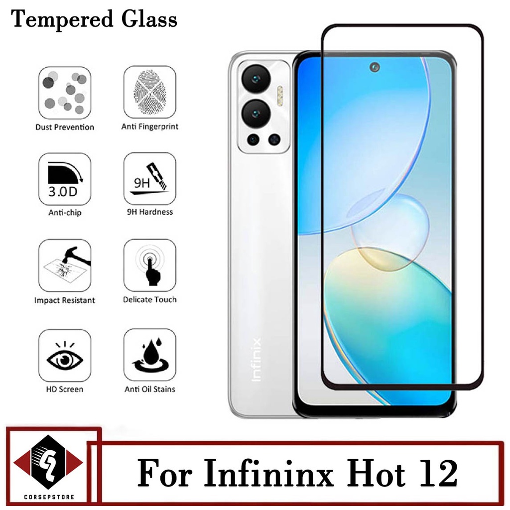 Promo Tempered Glass Layar Infinix Hot 12 Antigores Pelindung Layar Hp