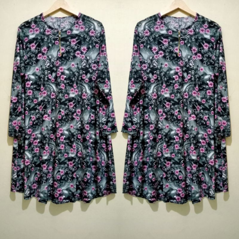 TUNIK 01 SUPER JUMBO JERSEY KOREA ATASAN WANITA LD 120-160 PB 105/ATASAN WANITA DEWASA KEKINIAN