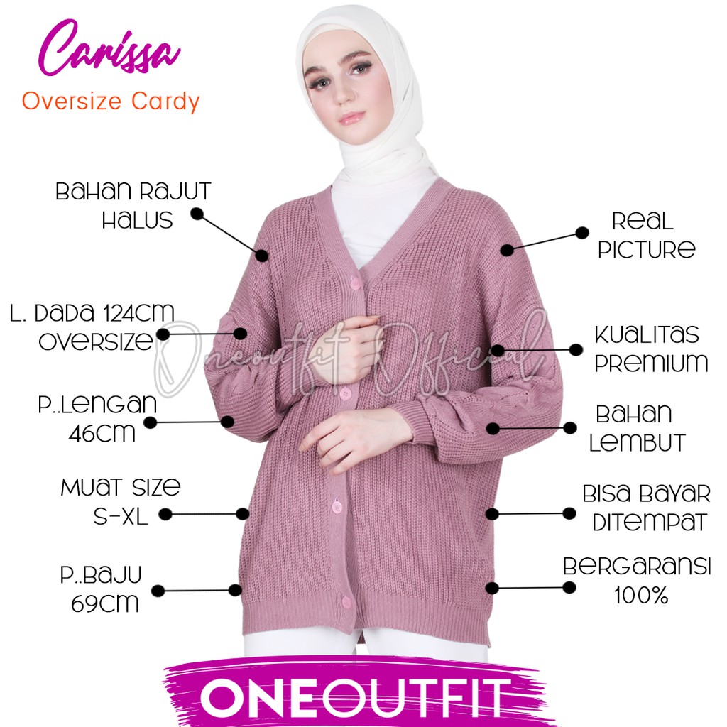 Carissa Cardigan Rajut Oversize Muat M L XL XXL Gardigan Carissa Cardigan Rajut Oversize Muat M L XL XXL Gardigan