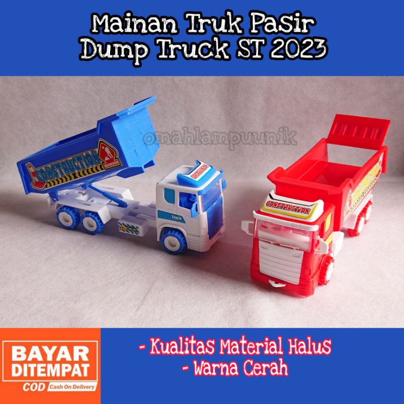 AJ Mainan Anak Truk Pasir Dump Truck/ Mainan Mobil Konstruksi Truk Jomplang ST 2023