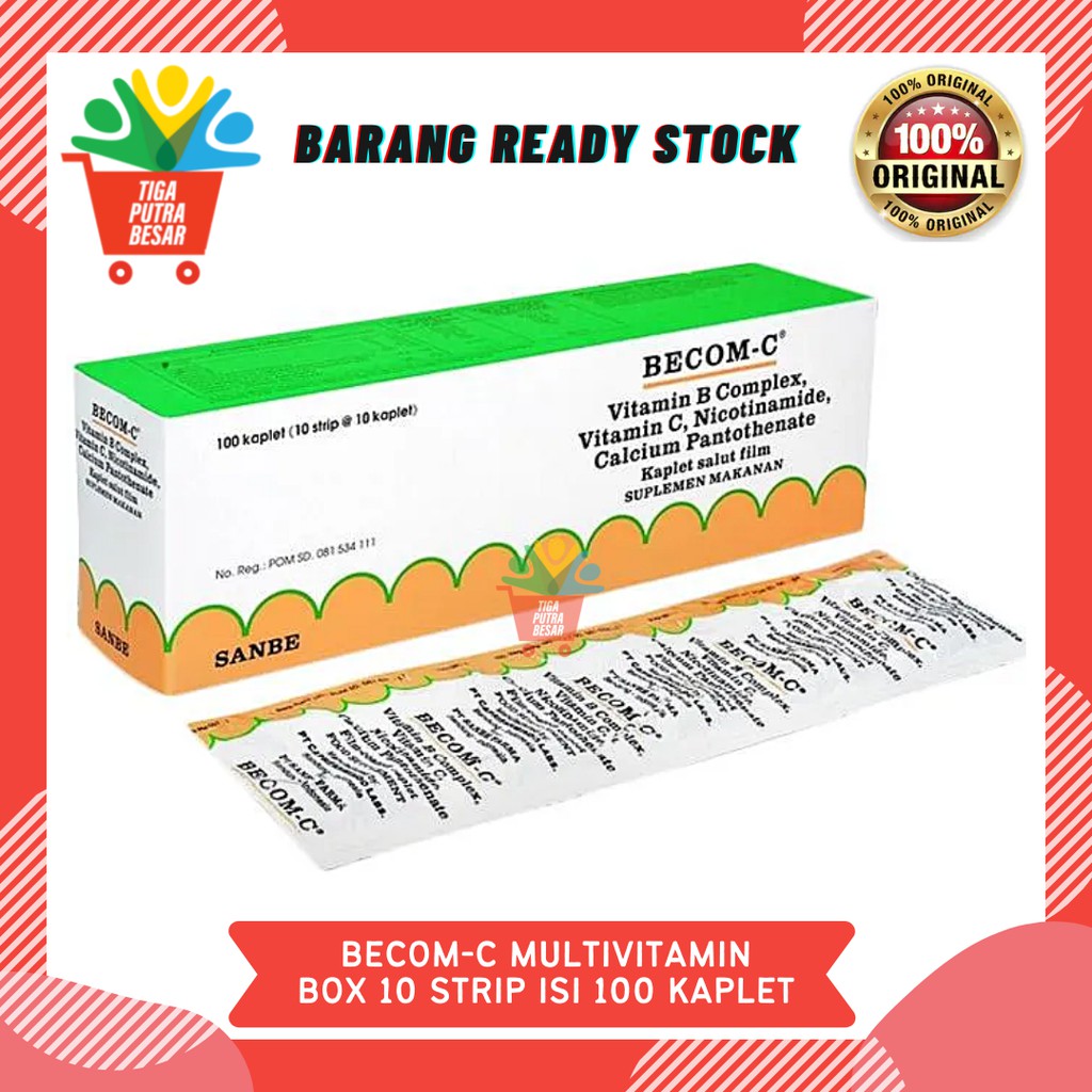 BECOM C MULTIVITAMIN BOX 10 STRIP ISI 100 KAPLET