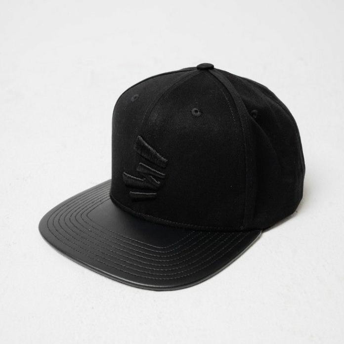 Termurah Topi Snapback 3Second Full Black Original - Hitam, Fr