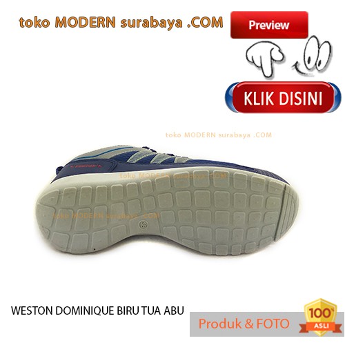 WESTON DOMINIQUE BIRU TUA ABU sepatu pria casual sneakers