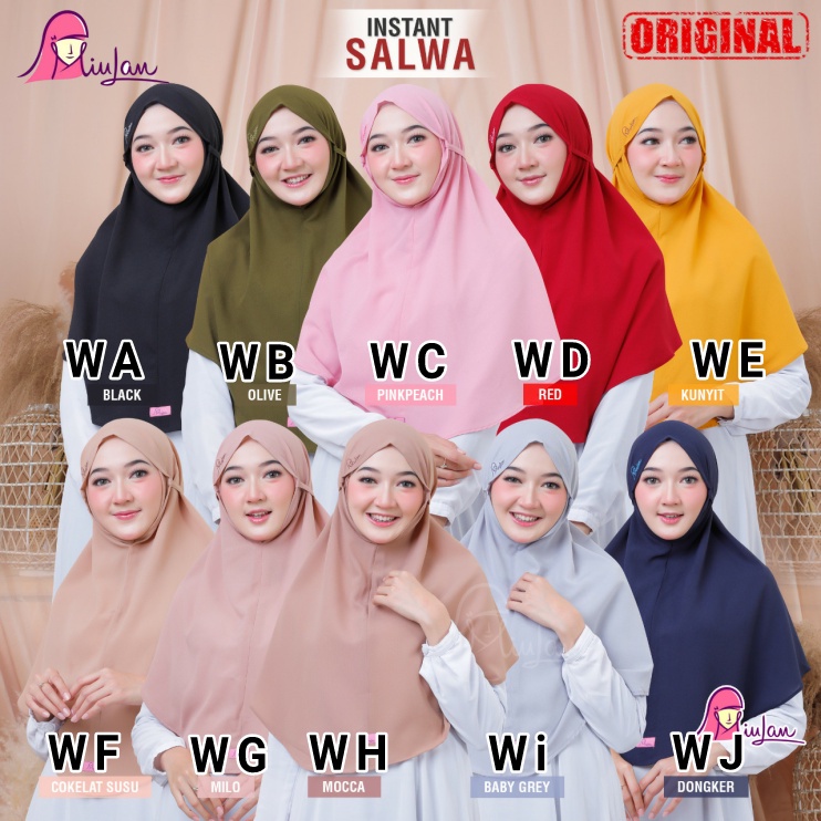 GROSIR MIULAN SALWA DEWASA-ORIGINAL-JILBAB BERGO KWALITAS JAHITAN RAPI-ORIGINAL PRODUK-KODE W-2