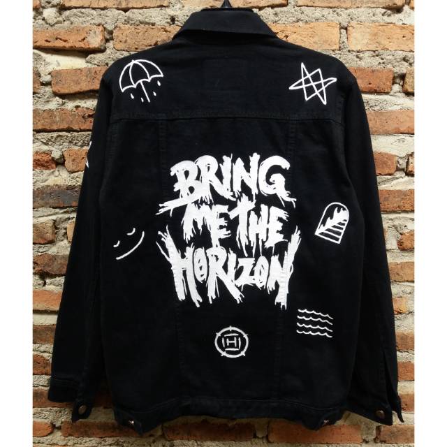 Jaket denim lukis BMTH //  BRING ME THE HORIZON