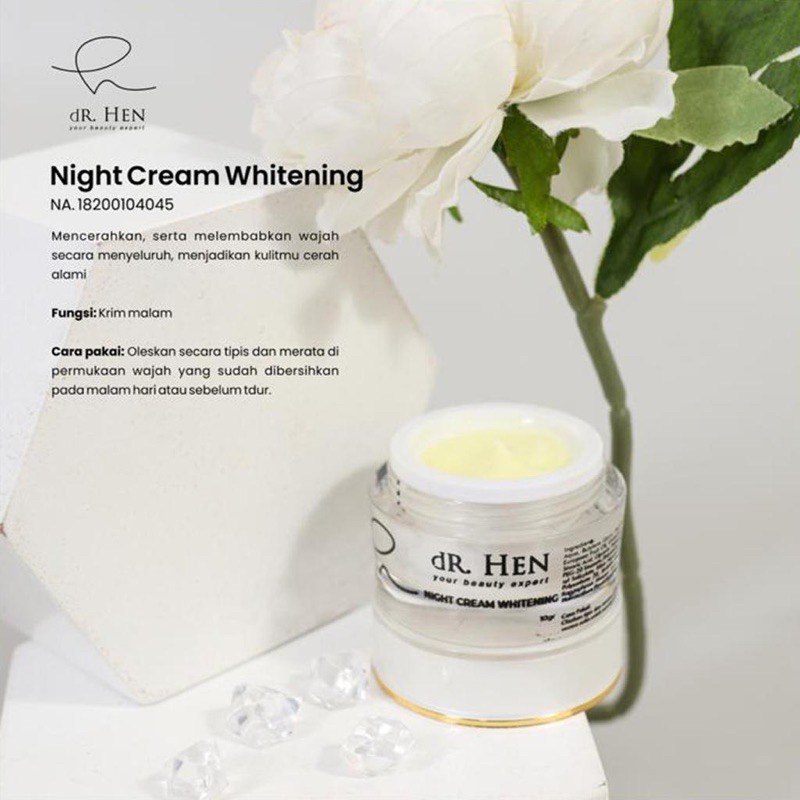 Night Cream Whitening-skincare dR-Hen