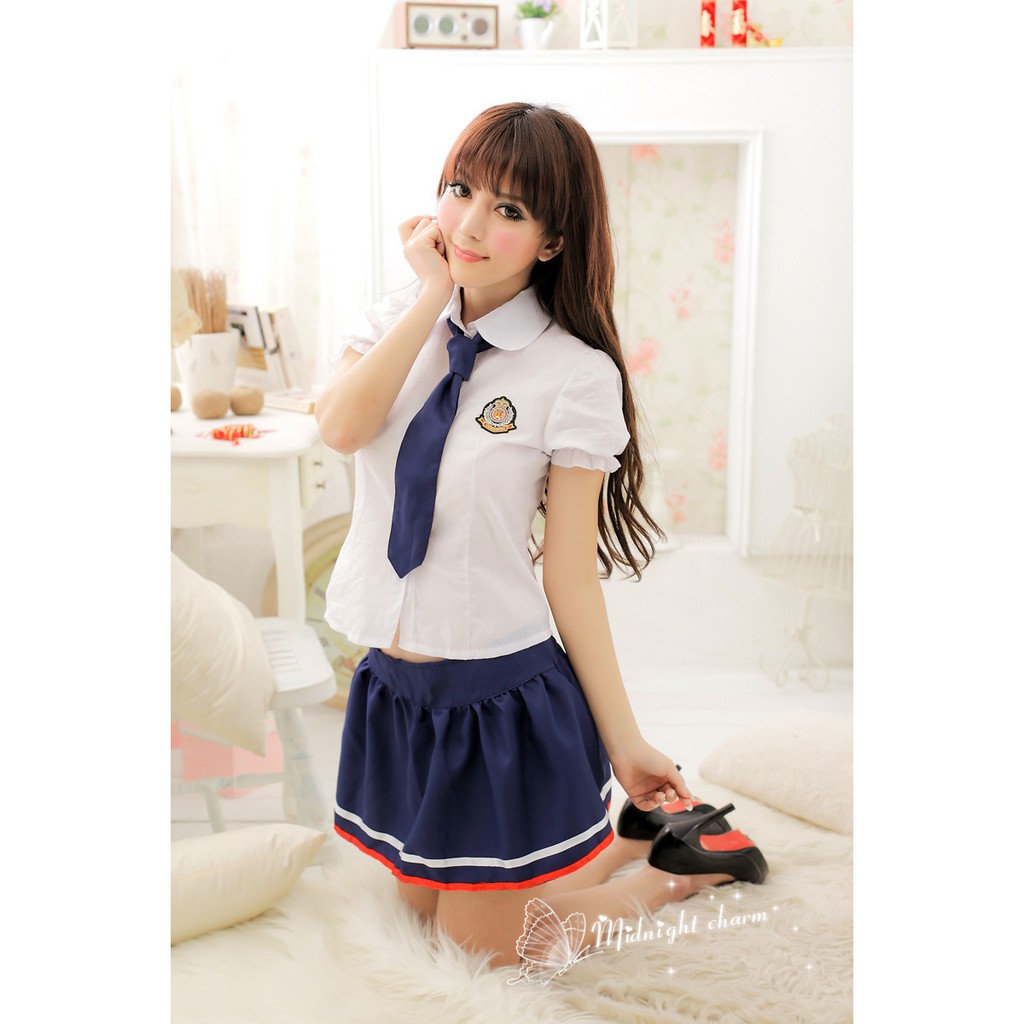 Set Lingerie Sexy Wanita Japan anime Cosplay Seragam Pelajar Seragam baju tidur a171