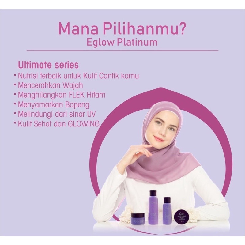 EGLOW PLATINUM KEMASAN BARU [Free Parfum]