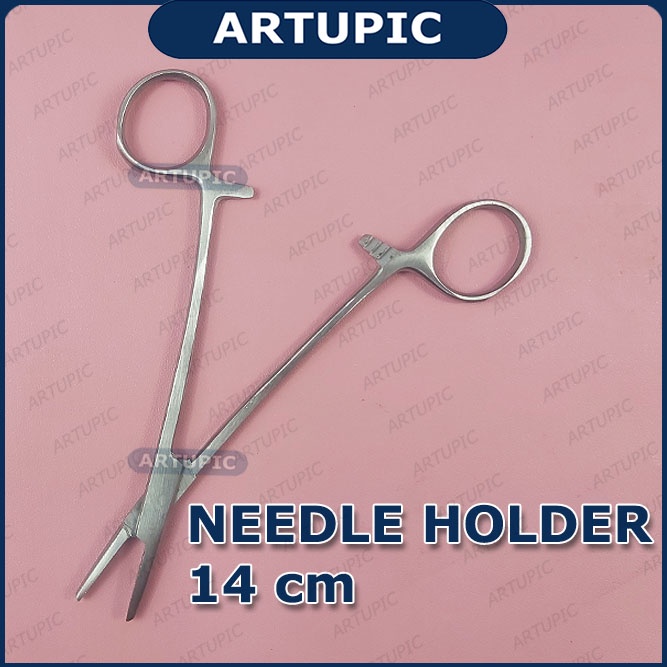 Needle Holder Napdpuder Naldfuder 14 cm Nald Voeder Mayo Hegar Gunting Penjepit Pisau Jarum Jahit 14cm