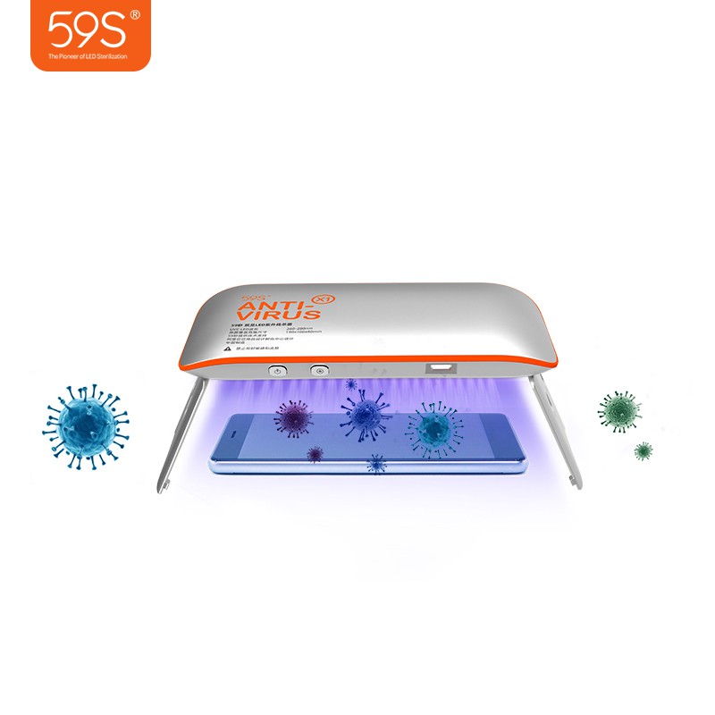

59S mini UV Sterilizer X1 Mask Disinfection, Cell Phone Sanitizer, Portable UVC LED Sterilizer, Kills 99.9% of Germs Viruses & Bacteria with UVC Light