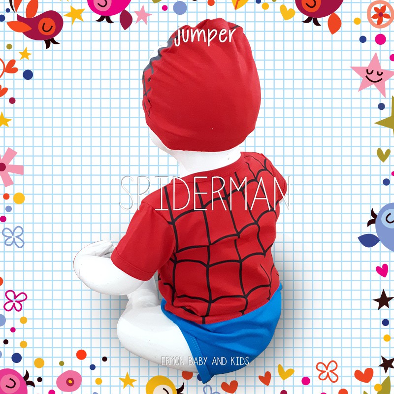 jumper bayi baju bayi baju anak lucu karakter spiderman