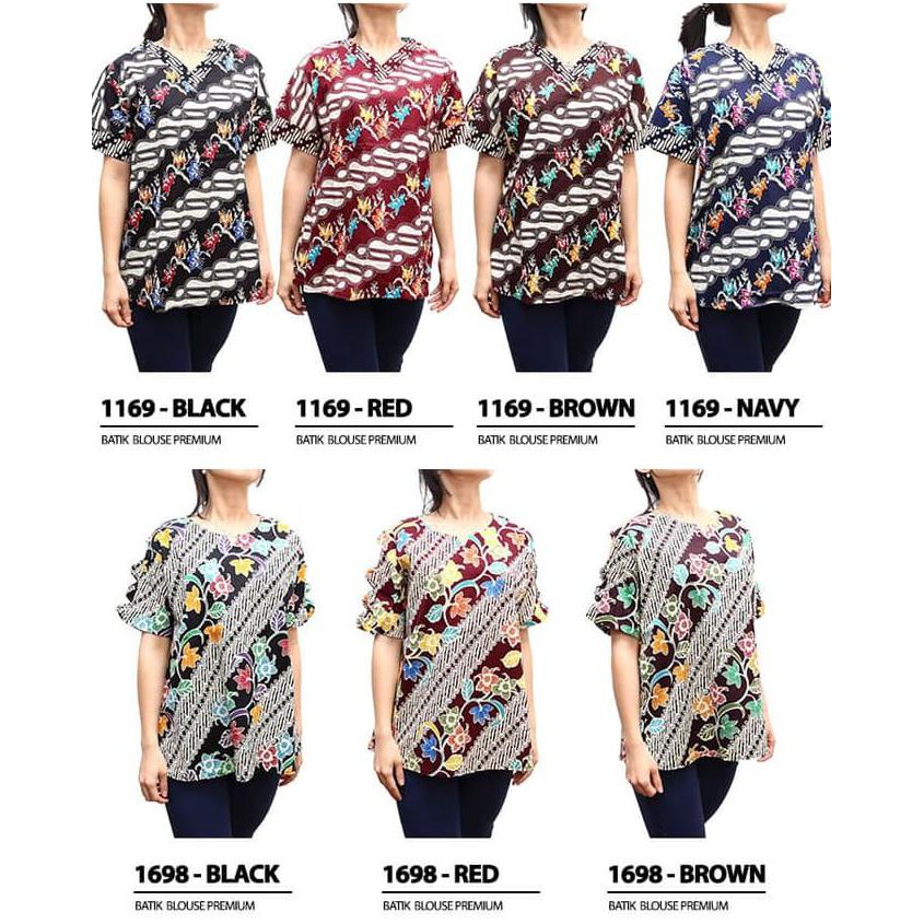 HOT SALE BAJU ATASAN WANITA BATIK BAJU MUSLIM BLUS MUSLIM TUNIK TOP FIT TO XL