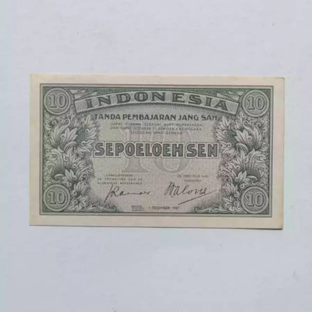 uang Kuno 10 sen federal thn 1947 kondisi baru UNC