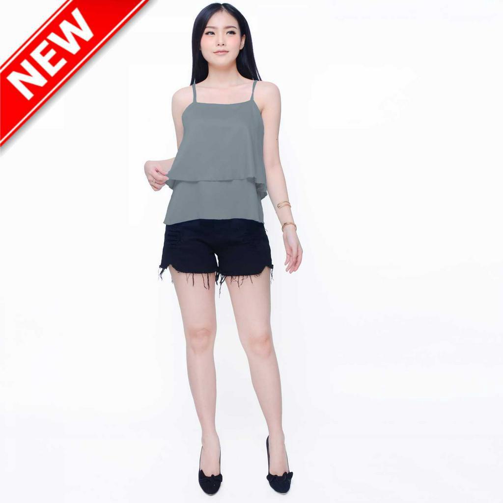Tanktop Camisoles Singlet wanita Gaya Korea -  Clarisa