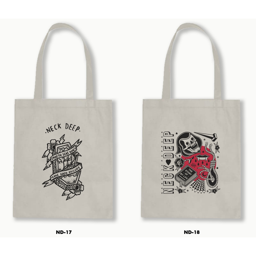 TOTE BAG BLACU - NECK DEEP 01