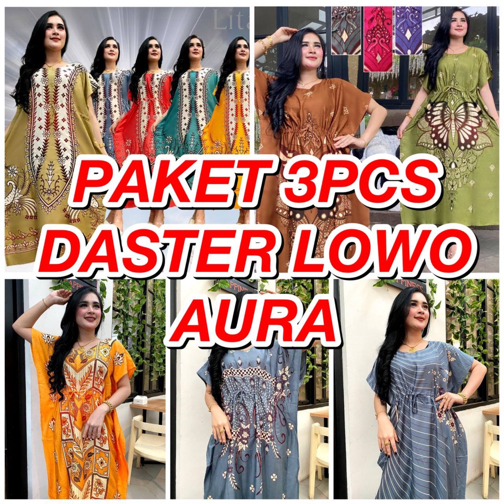 DASTER JUMBO RATU KUPU SULTAN LITA | DASTER RAYON NON RUFLE | DASTER KEKINIAN KELELAWAR KALONG LOWO JUMBO | 3 PCS DASTER LOWO JUMBO AURA