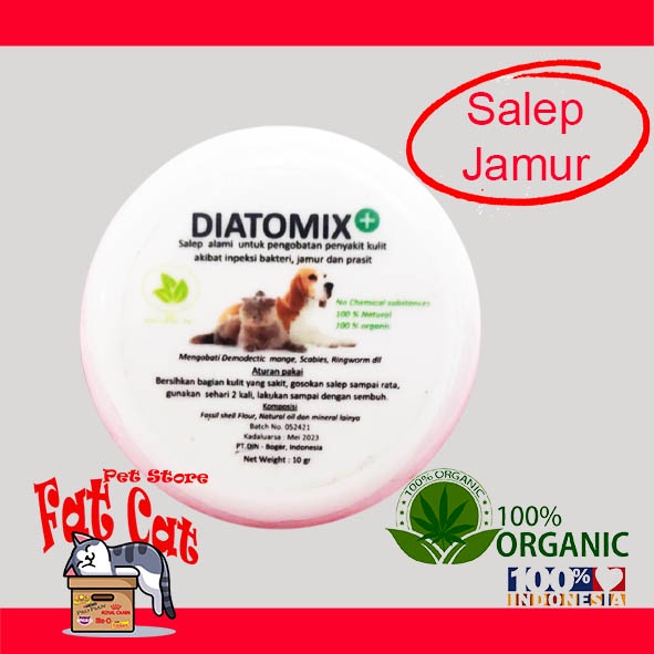 Diatomix Salep Obat Jamur Scabies Demodex Kucing Anjing Kelinci