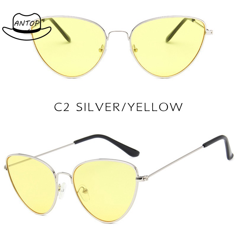 Antop！Bayar di Tempat Kacamata Hitam Wanita Model Retro Cat Eye Sunglasses Women UV400 Protection