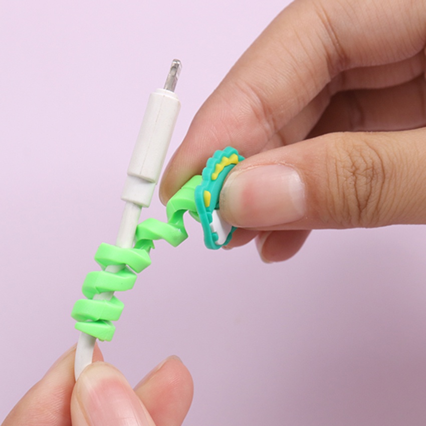Hot Sale/Kartun Lucu Pelindung Kabel Organizer Silikon Lembut Bobbin Winder Wire Cord Cover Untuk USB Earphone Cable Data Line Protectors