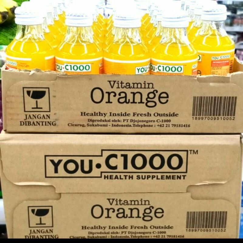 You C 1000 Orange | You C 1000 Lemon 1 Karton Isi 30 Botol