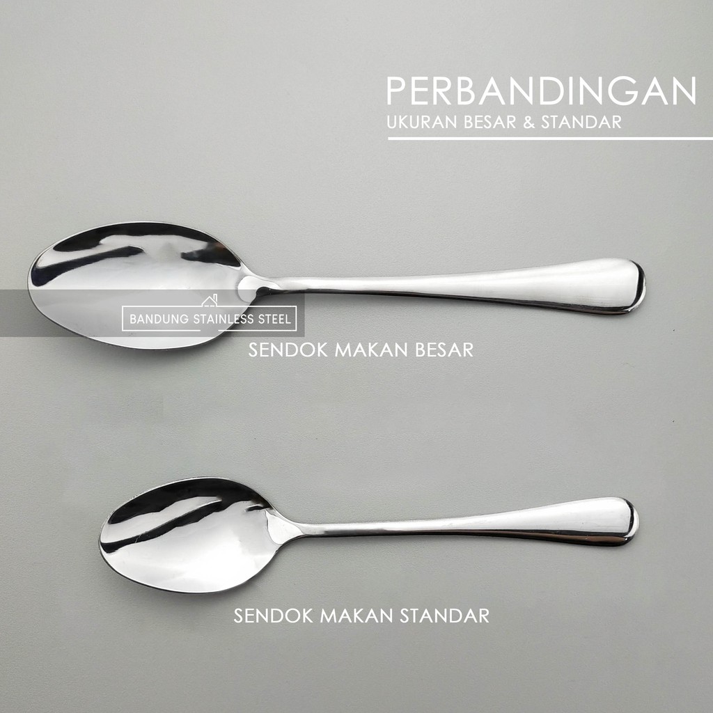 3 pcs sendok garpu makan besar standar stainless tebal hotel spoon fork