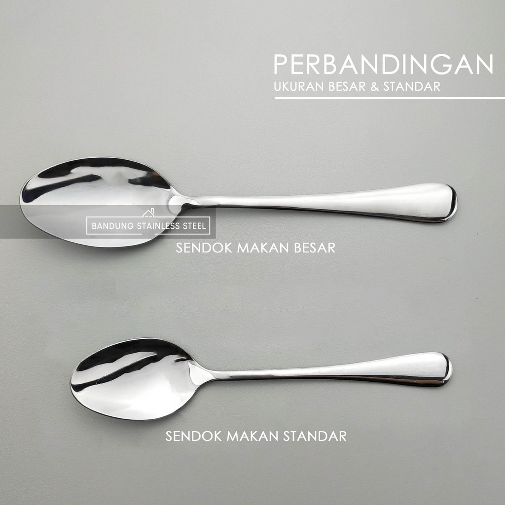 3 pcs sendok garpu makan besar standar stainless tebal hotel spoon fork