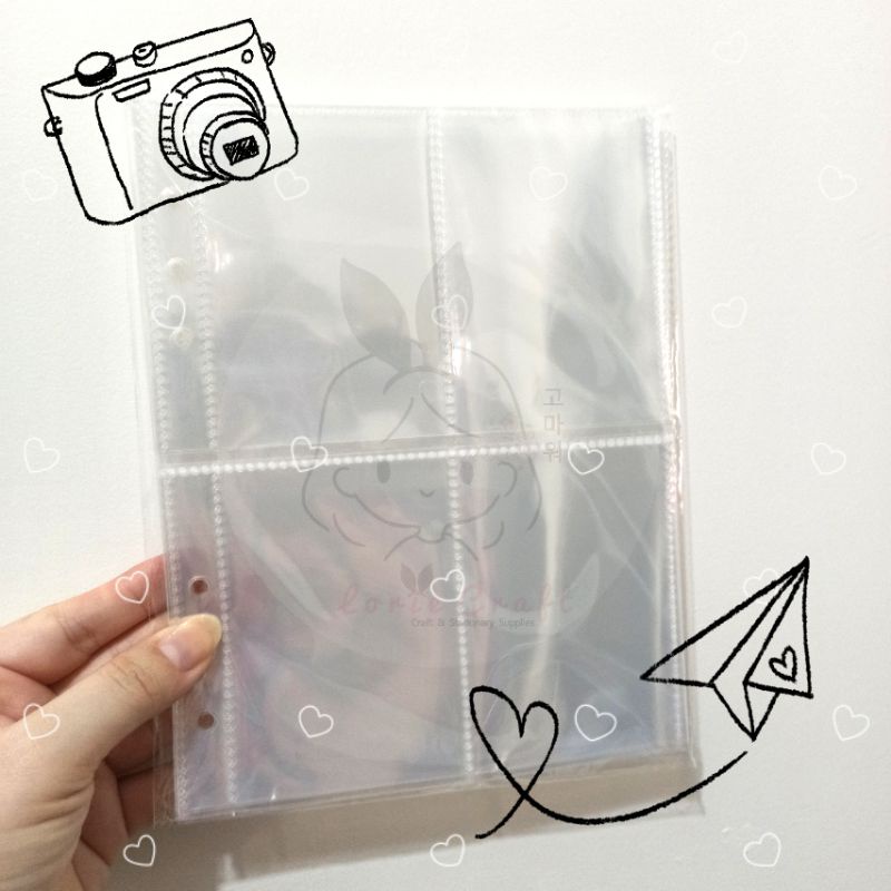 

LC SLEEVE 4P Clear Transparan Binder A5 Ring 4P pocket per pack isi 10 lembar 1 sisi 4 slot