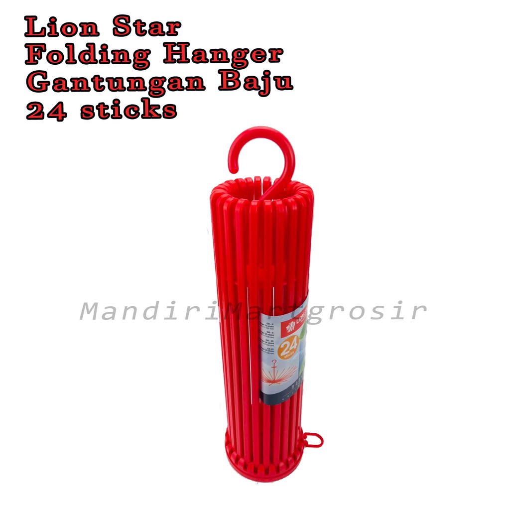 Folding Hanger *Lion Star * Gantungan Baju * 24 sticks