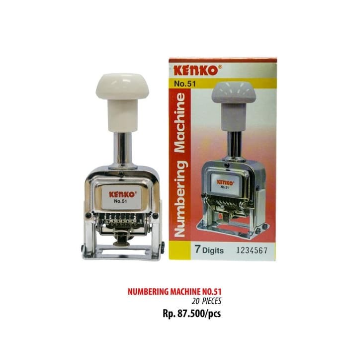 

Automatic Numbering Machine Kenko 7 digits No.51
