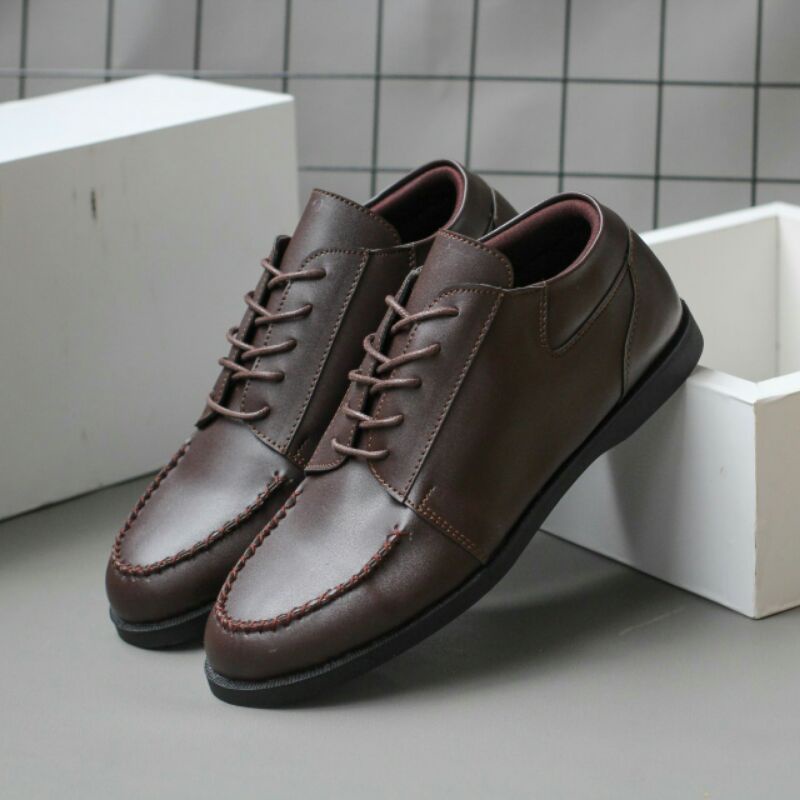 SEPATU FORMAL PRIA CASUAL PERKANTORAN ORIGINAL SHADOW ISLAND - SepatuFormal Pantofel pria Resmi Formal Hitam Coklat Black Brown Kulit Asli Kasual Kantor Dinas Kuliah Gereja Pesta Kondangan Kerja PNS Guru Terbaru Terlaris Murah