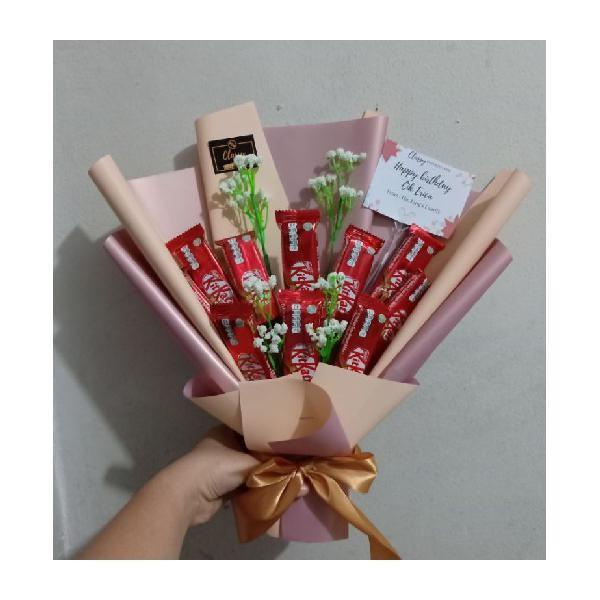 

Snack Bouquet Coklat Cadbury Kitkat Bucket Bunga Buket Snack Jajan Had Best Seller