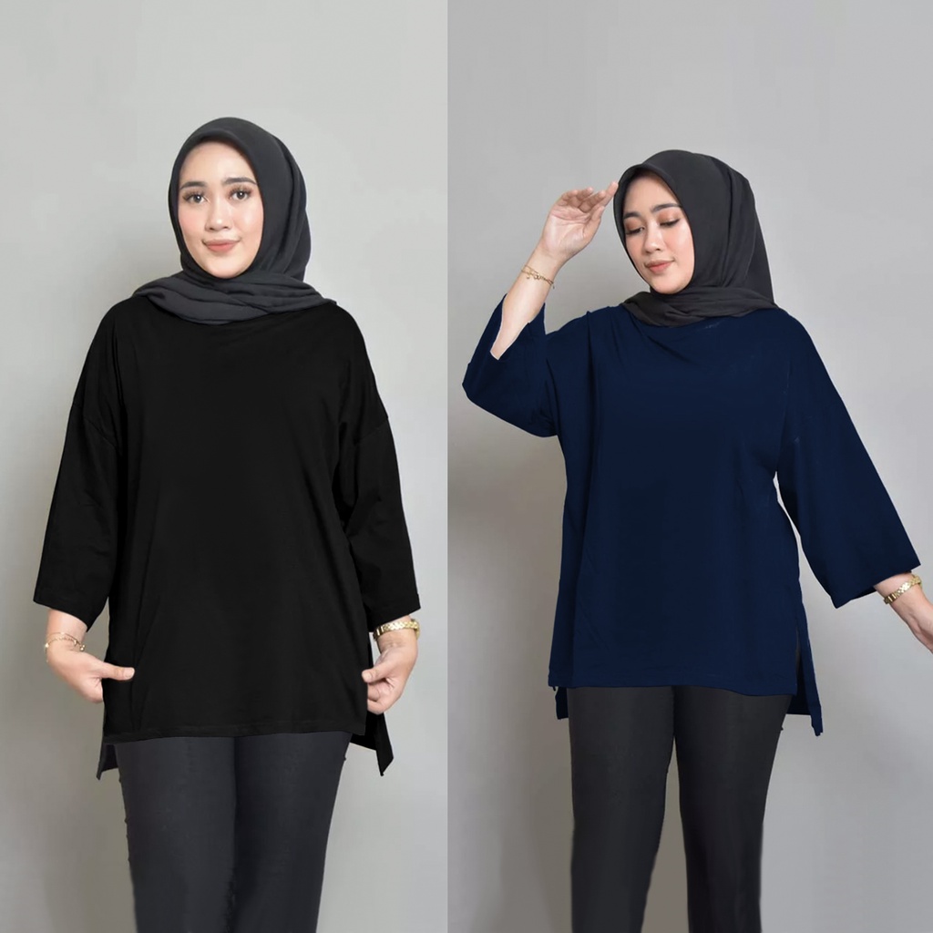 GR ATASAN BASIC OVERSIZE KOREAN TOP KAOS JUMBO LD 135 TUNIK BABYTERRY PREMIUM SR570