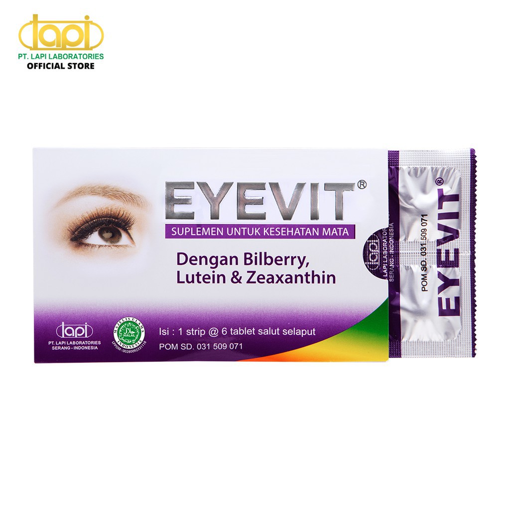 Eyevit Tablet Suplemen Mata 1 Strip isi '6  Tablet ORIGINAL-BPOM