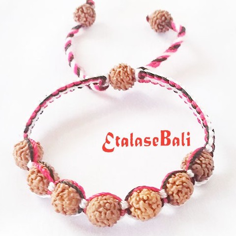 Gelang Bali Tridatu Petra Rudraksha Asli Natural
