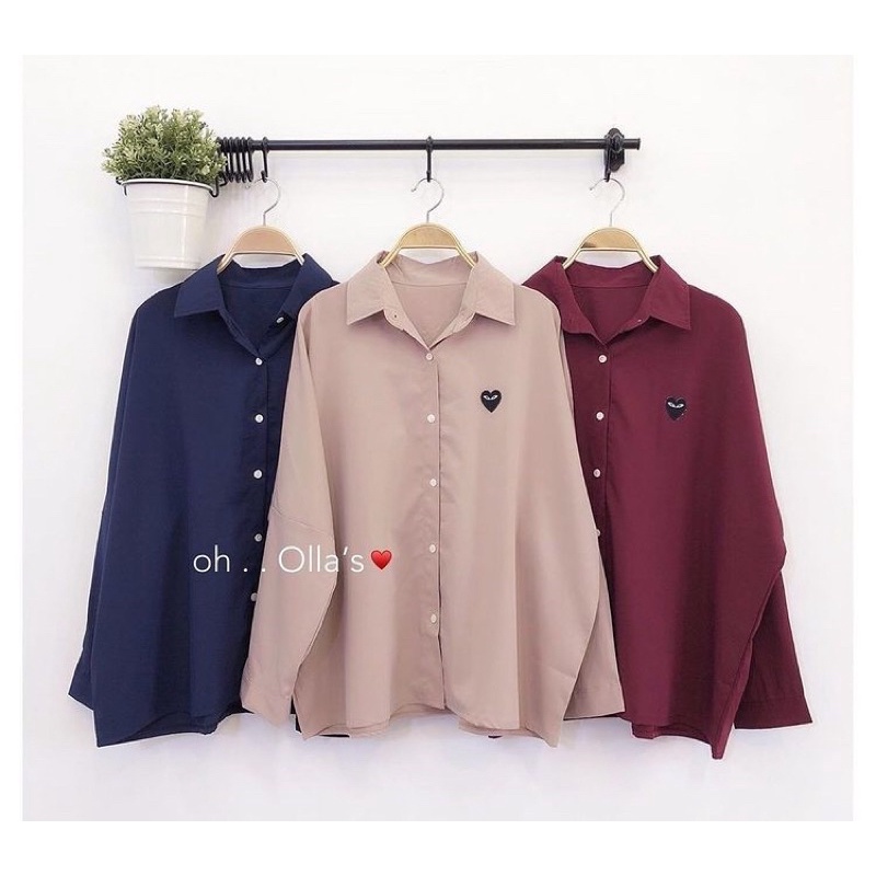 PL Oversized Shirt Mocca  by Oh Olla