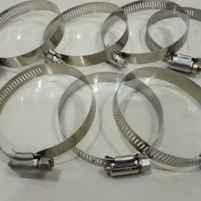 Klem selang 5&quot; stainless / Hose clamp gas handle / Klem murah