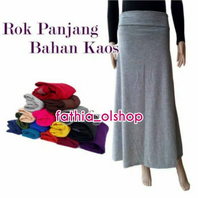 Rok panjang bahan kaos