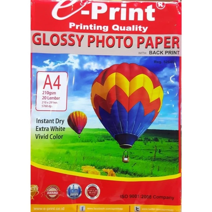 Jual Kertas Foto Eprint Glossy 210gsm Shopee Indonesia 8030