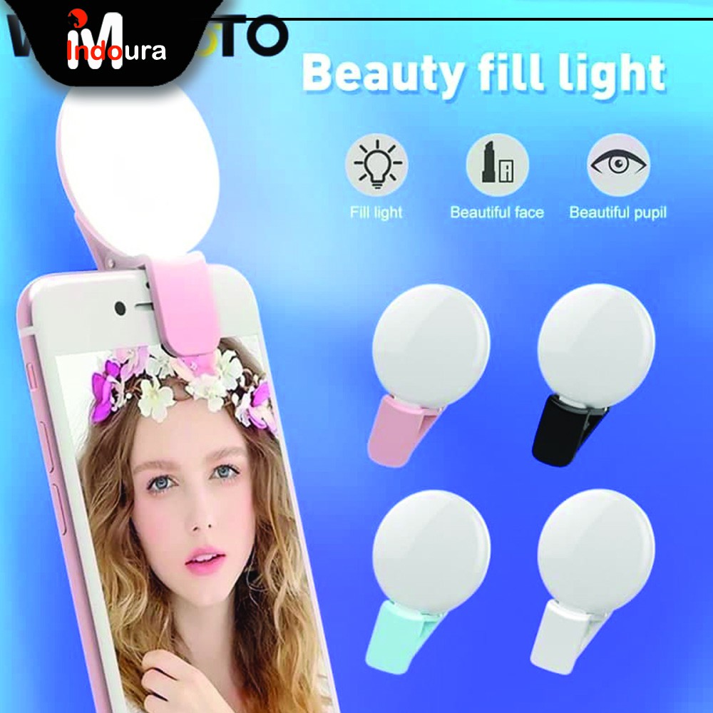 Lampu Selfie Ring Light HP Jepit Lampu LED Ringlight Mini
