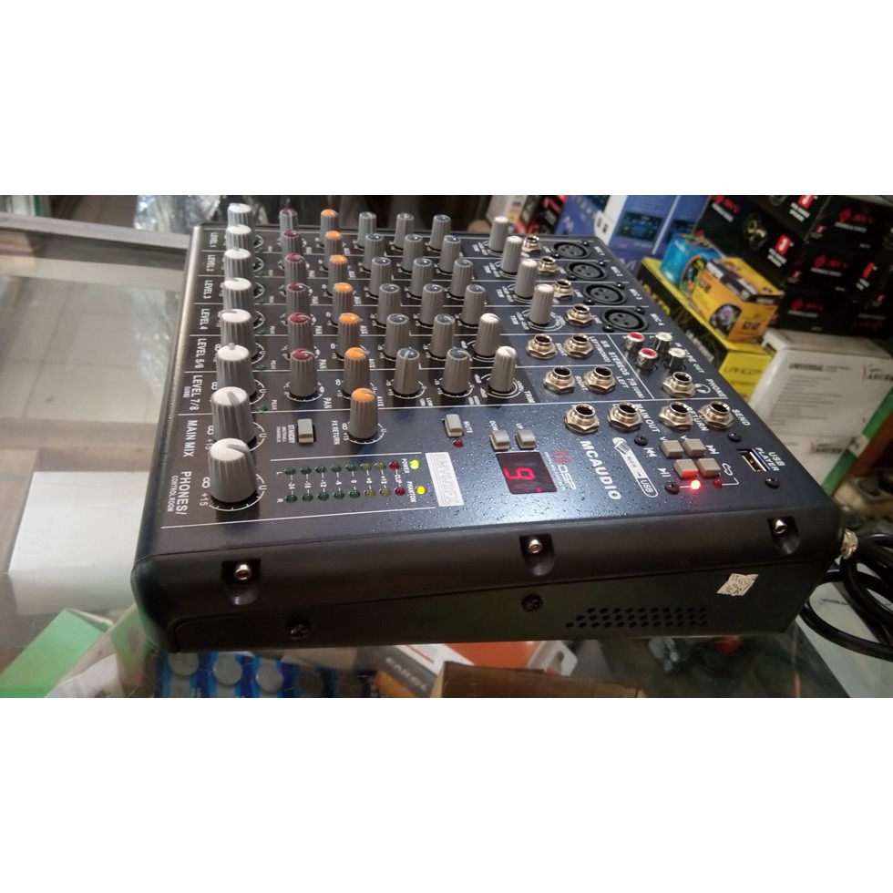 PROFESSIONAL MIXER 8 CHANNEL LIVE USB DIGITAL 99 EFFECTS MC AUDIO