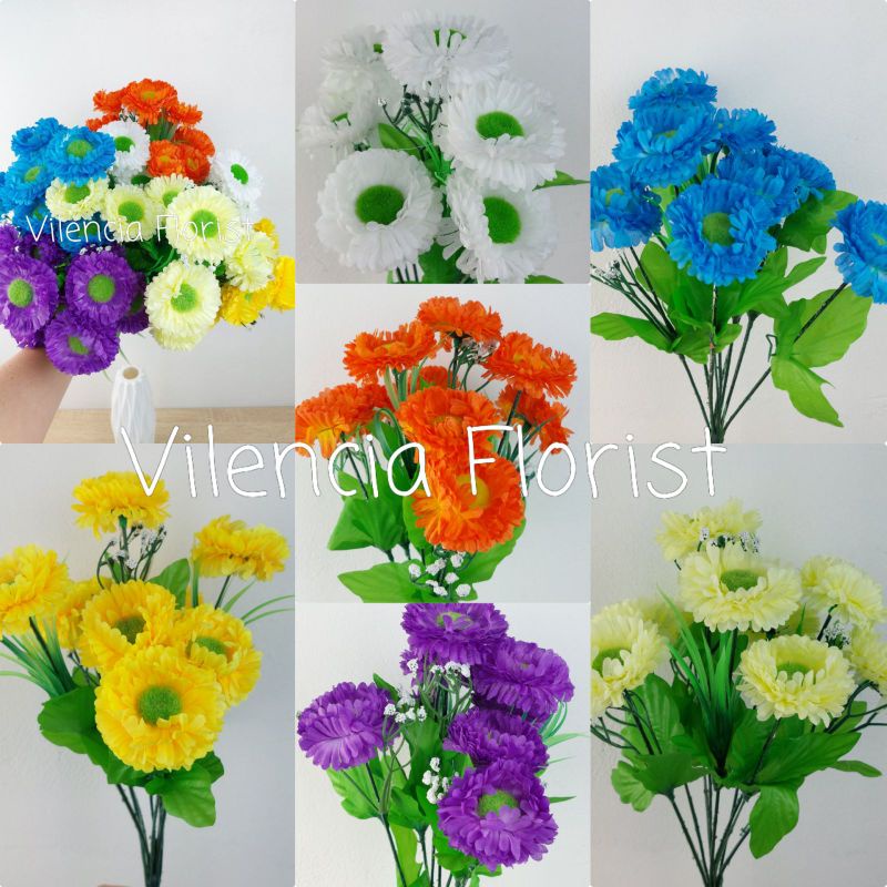 BUNGA POMPOM PALSU ARTIFICIAL HIAS MINI SHABBY DEKORASI