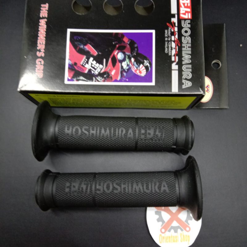 grip Yoshimura handgrip Yoshimura karet empuk universal Honda Yamaha Suzuki Kawasaki