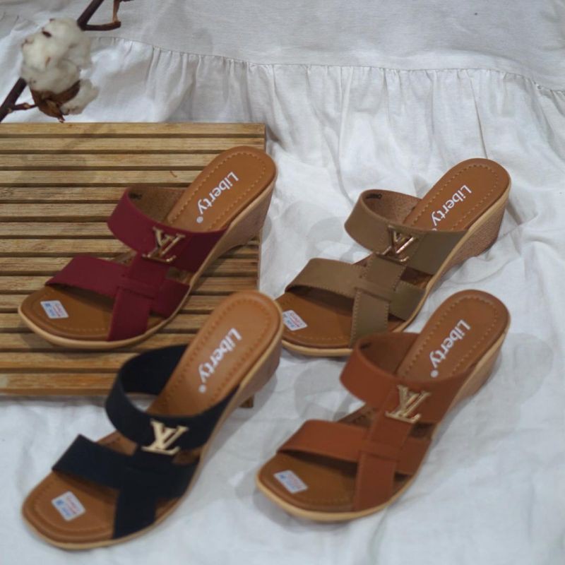 Sandal wedges wanita liberty - CHRISTY