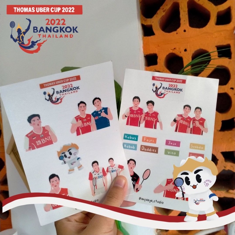 

Sticker Sheet Stiker Thomas Uber Cup 2022 - Anfazya Studio