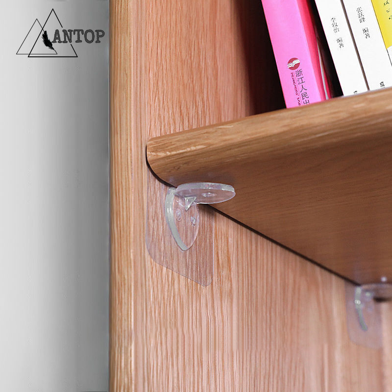 Ready Stock Self Adhesive Wall Hooks Punch-free Sticker Hook Transparent Wall Hanger Wall-mounted Organizer Home Hook Home Living ANTOP