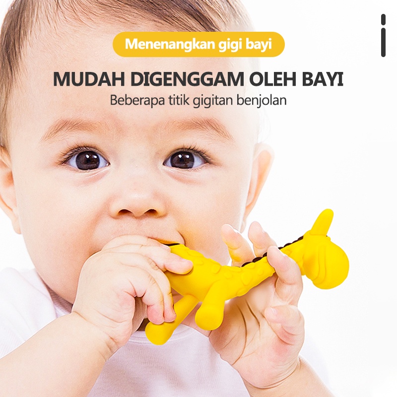 HIPPO LAND Teether Jerapah / Teether Gigitan Bayi Giraffe 70